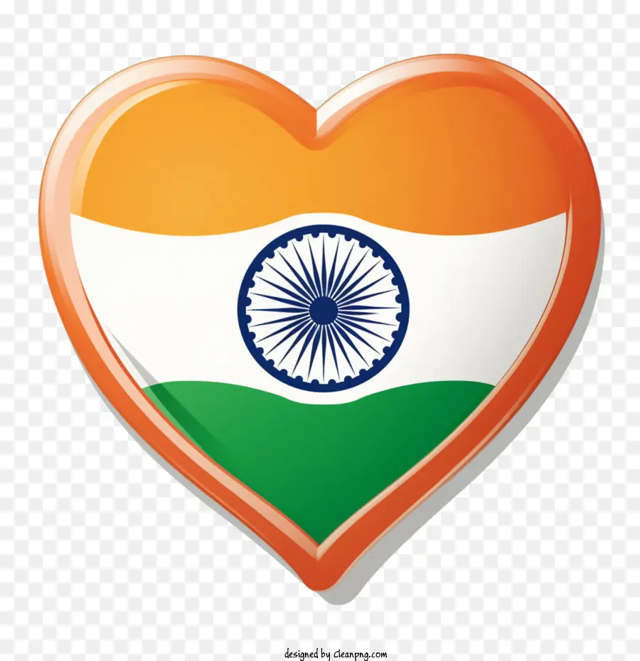 сердце，индийский флаг PNG