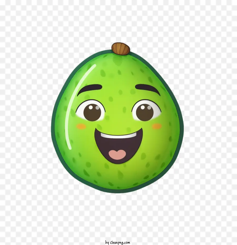 Авокадо，улыбается PNG