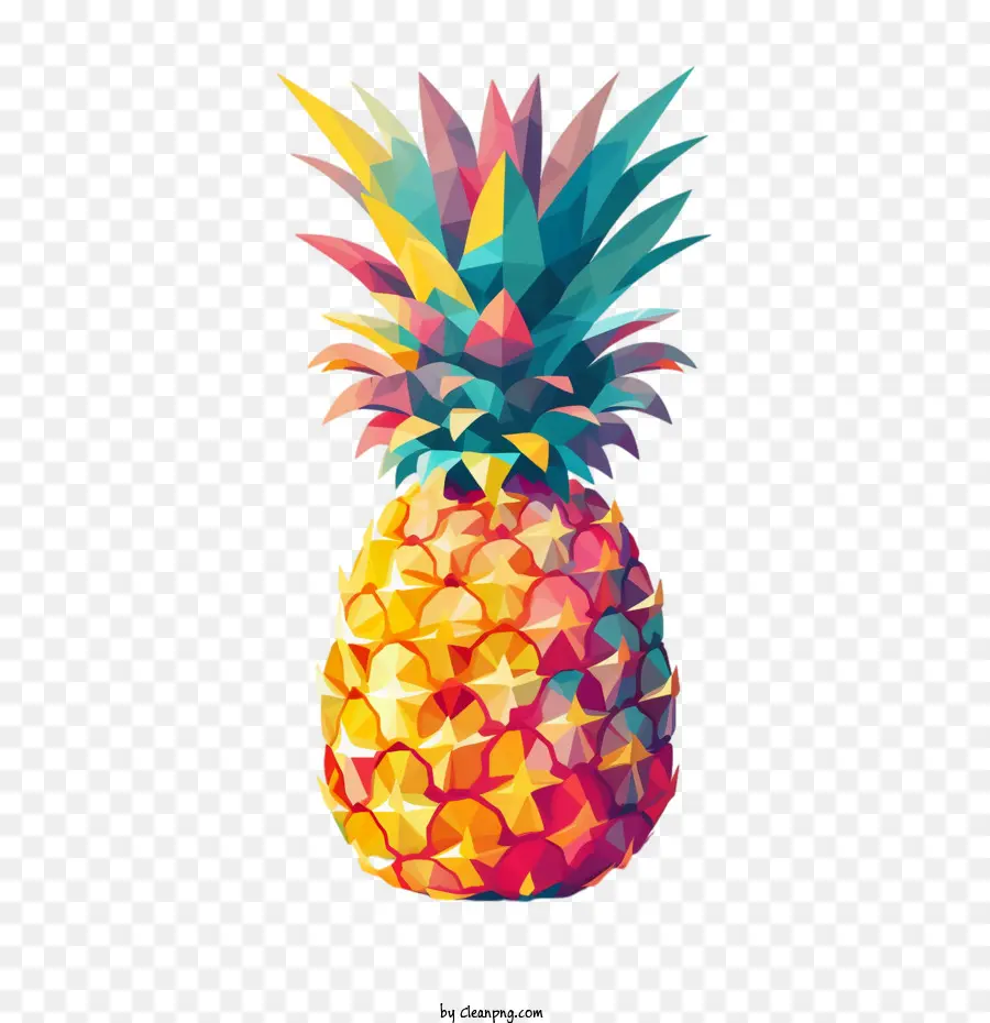 Pineapple，красочные PNG
