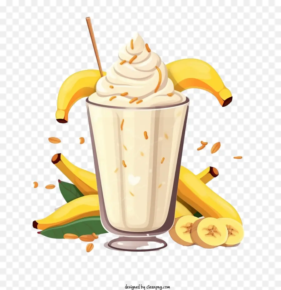 банановый коктейль，молочный коктейль PNG