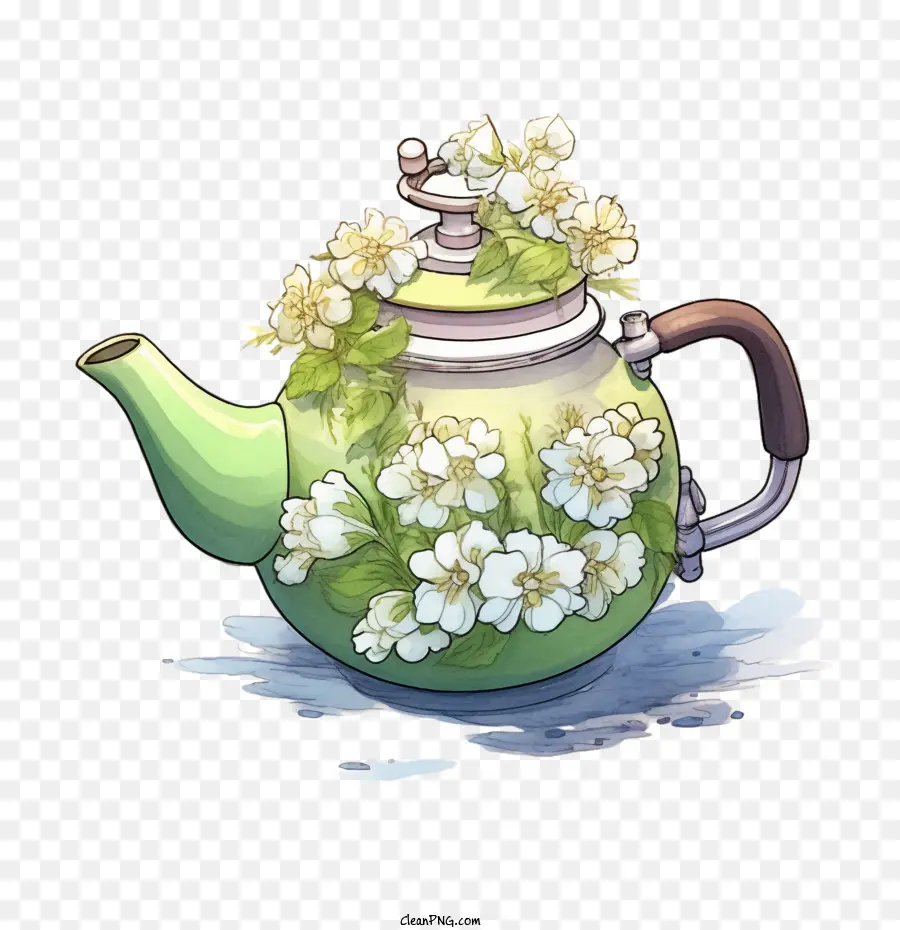 Чайничек，чай PNG