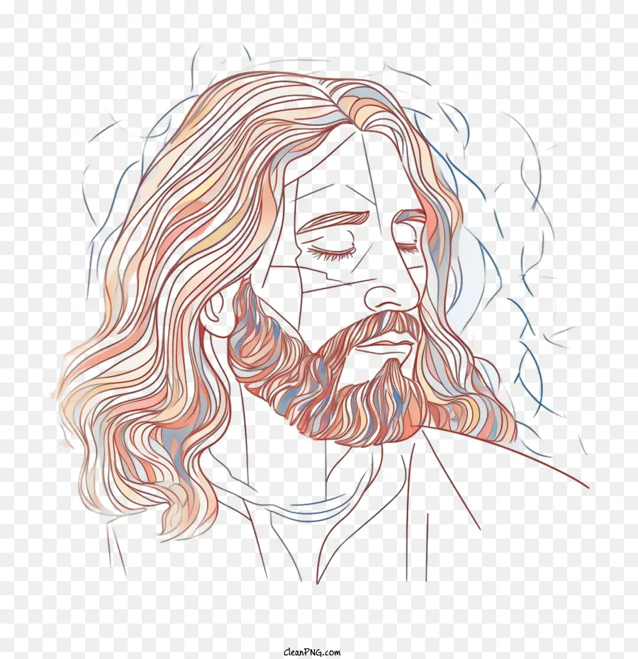 Иисус，лицо PNG