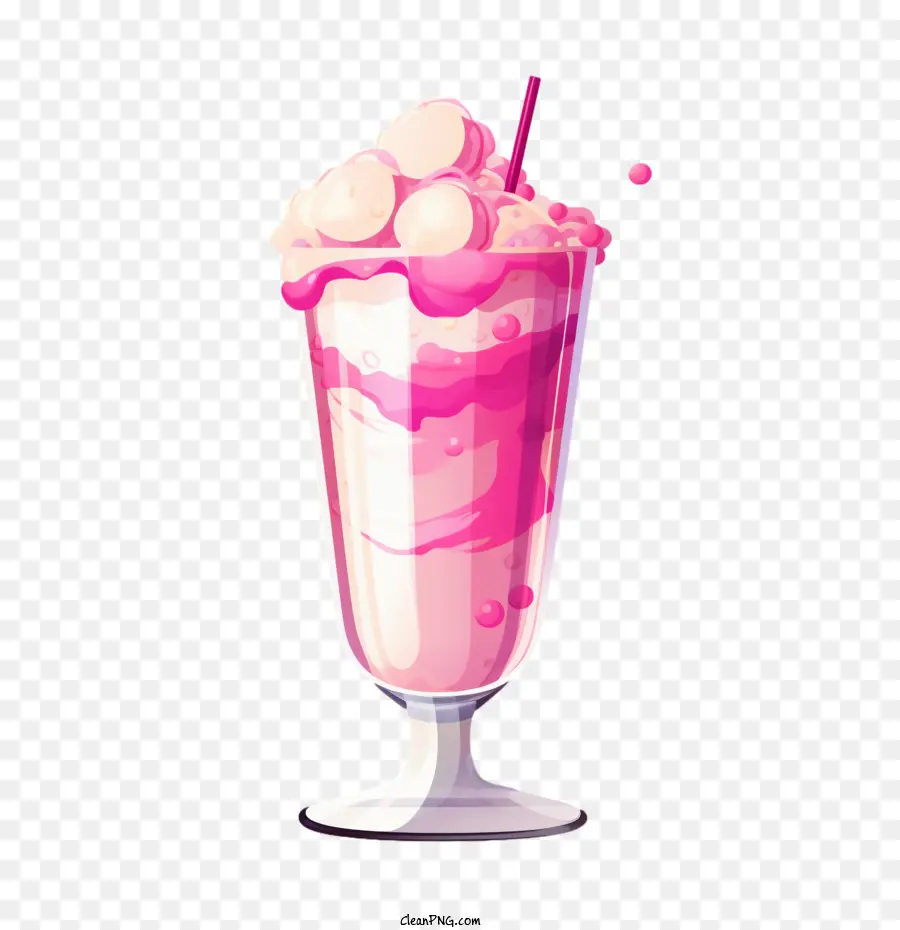 молочный коктейль，розовый PNG
