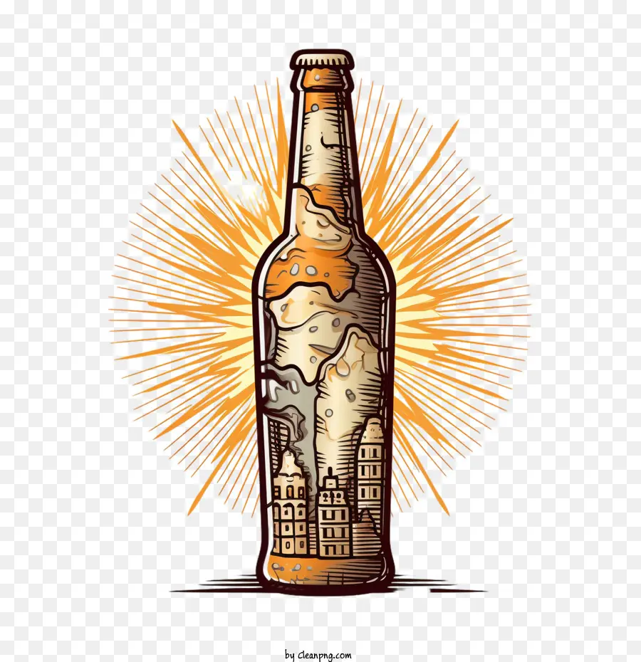 Бутылка пива，Бутылка PNG