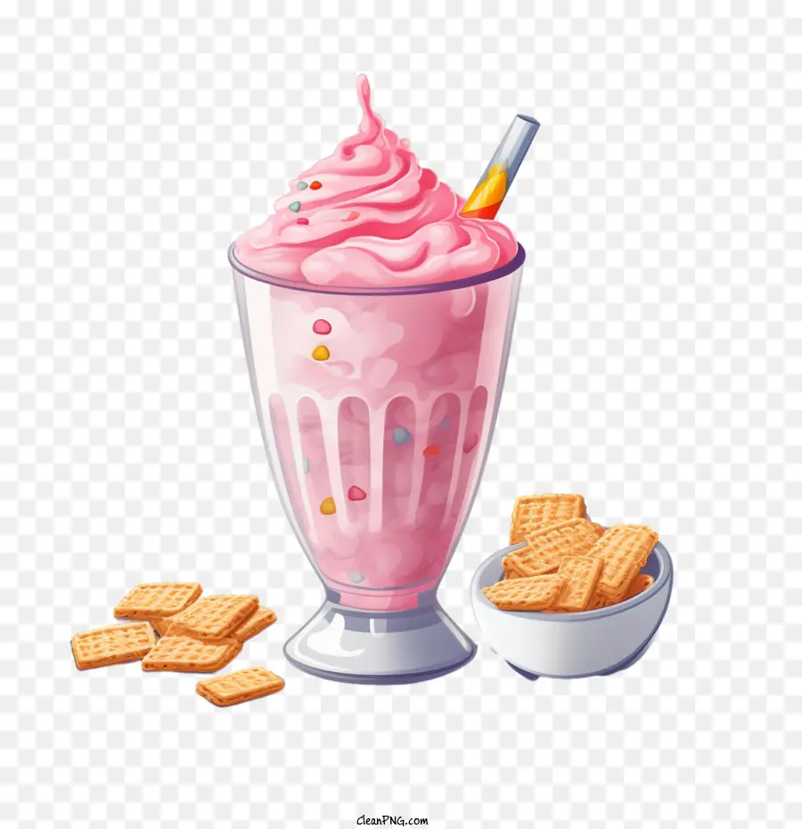 молочный коктейль，розовый PNG
