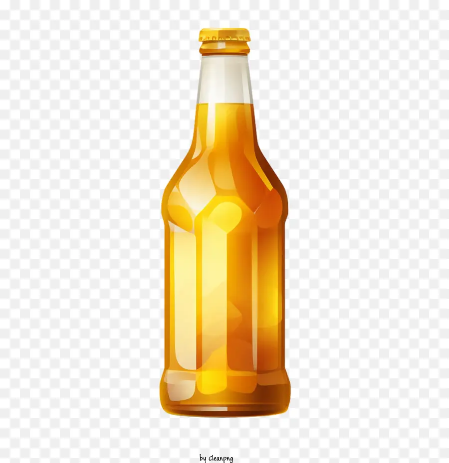 Бутылка пива，оранжевый PNG