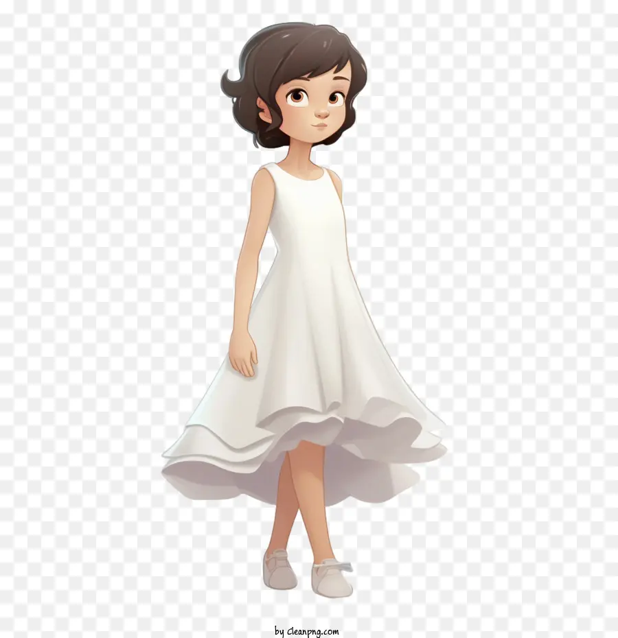 белое платье，девушка PNG