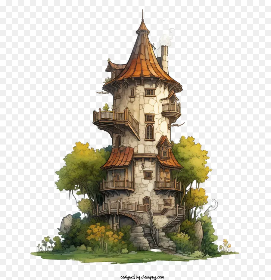 Волшебники башня，замок PNG