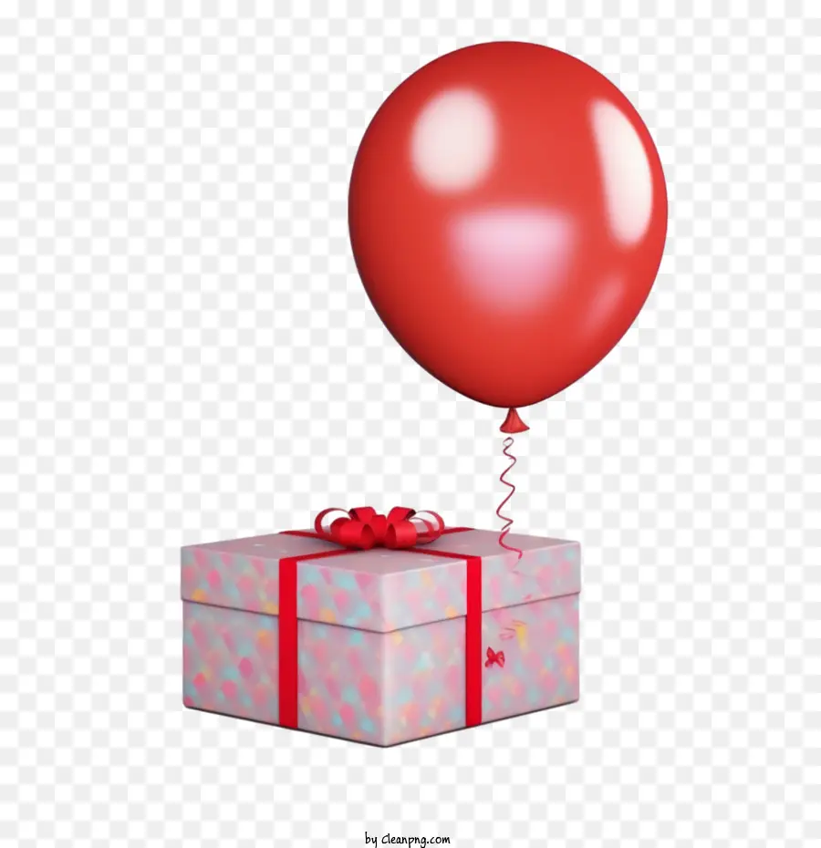 красный шар，Красная подарочная коробка PNG
