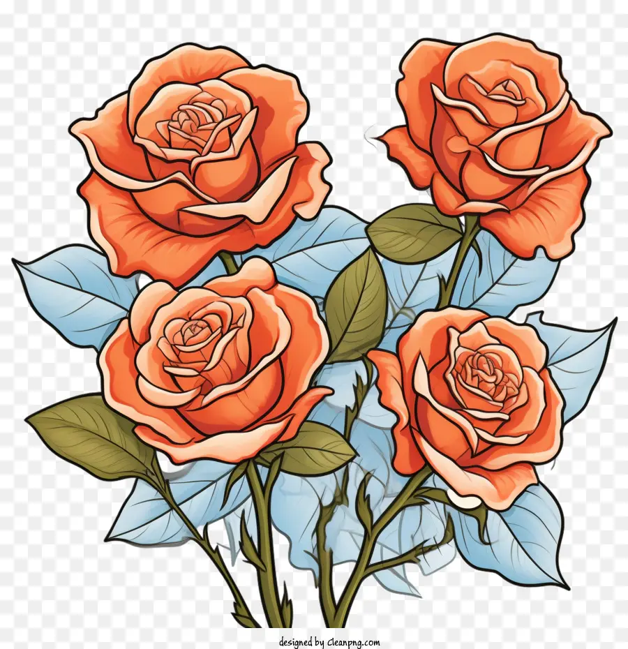 Роза，цветы PNG