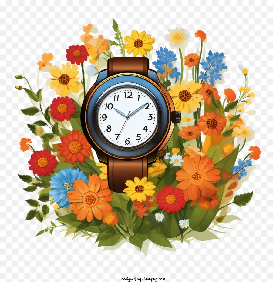 смарт часы，цветок PNG