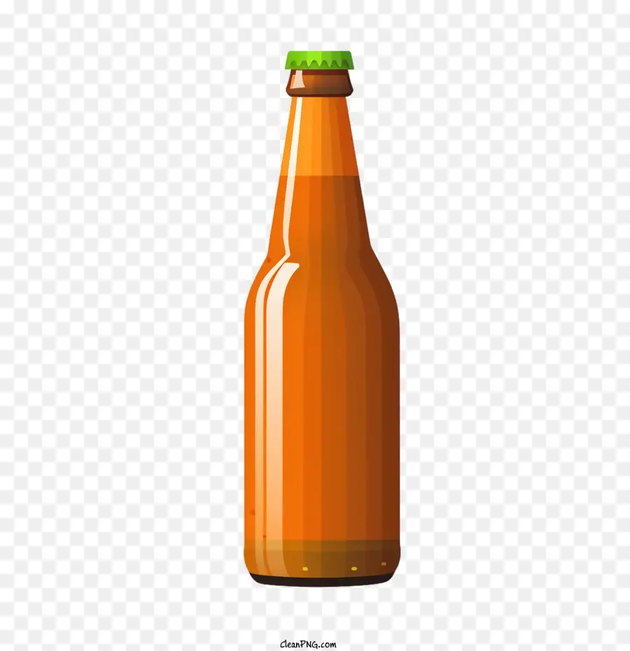 Бутылка пива，оранжевый PNG