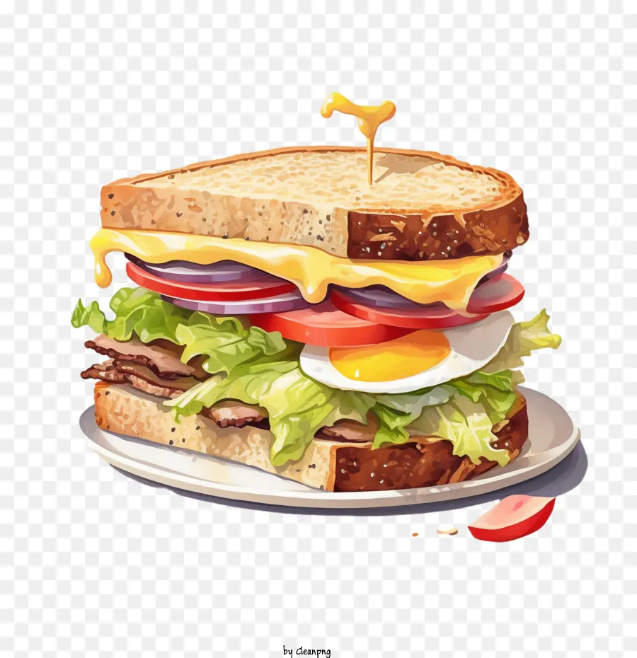 сэндвич，Хлеб PNG