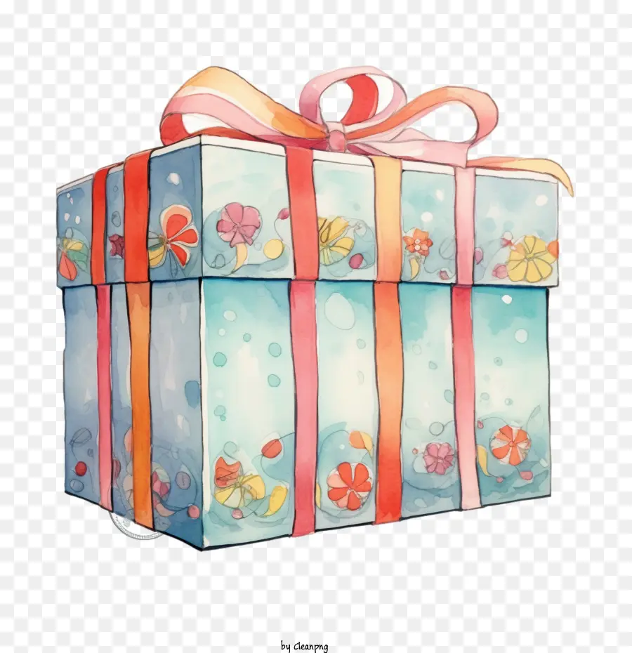 Ретро подарочная коробка，рождественский подарок коробка PNG