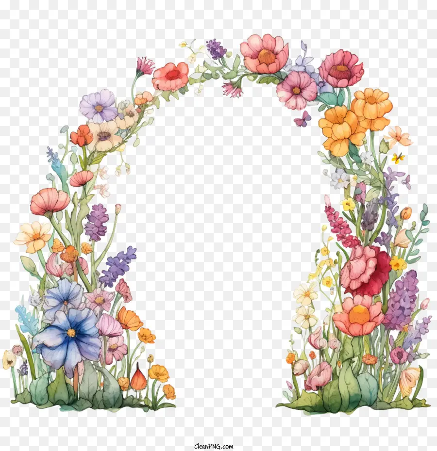 Цветочная арка，цветочные PNG