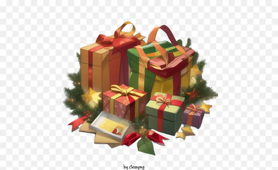 Рождественские Подарки，подарочная коробка PNG