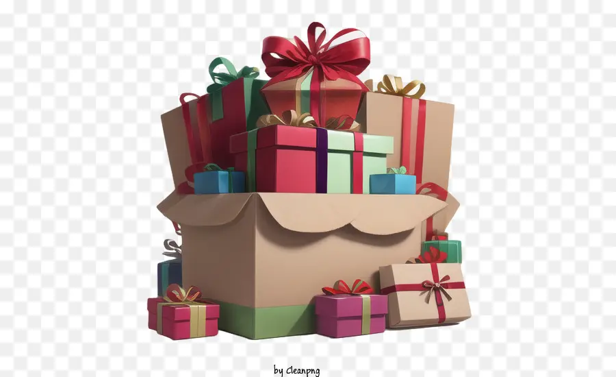 Рождество，подарочная коробка PNG