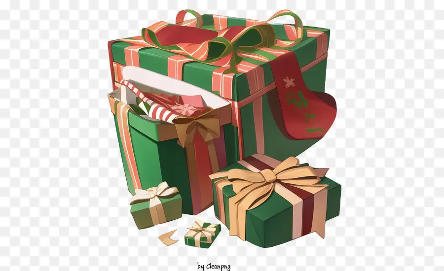 Рождество，подарочная коробка PNG