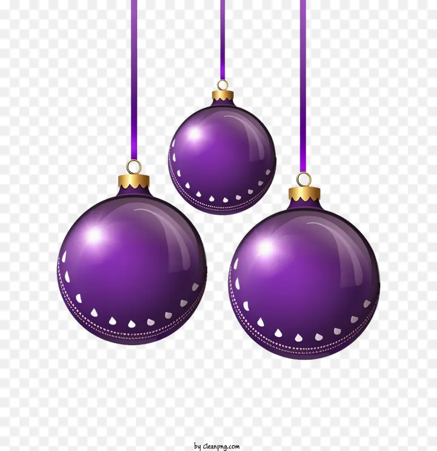 новогодние шары，фиолетовый PNG