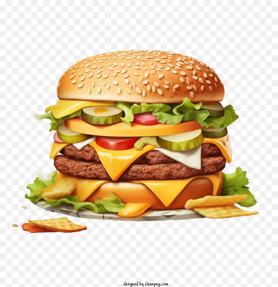 Гамбургер，бургер PNG
