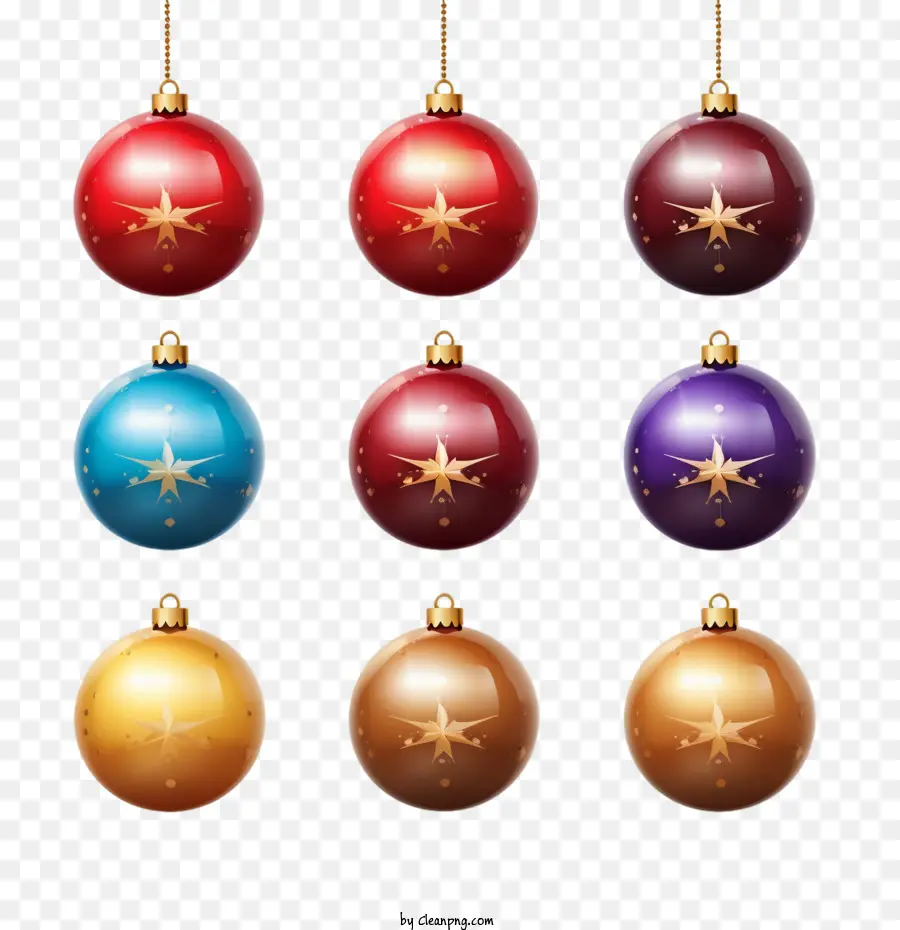 новогодние шары，Рождественские украшения PNG