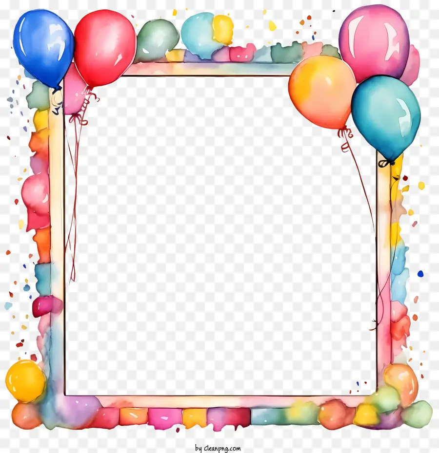 кадр на день рождения，воздушные шары PNG