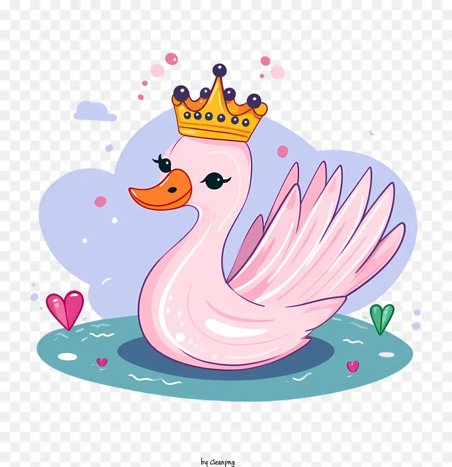 лебедь，Розовый Утка PNG