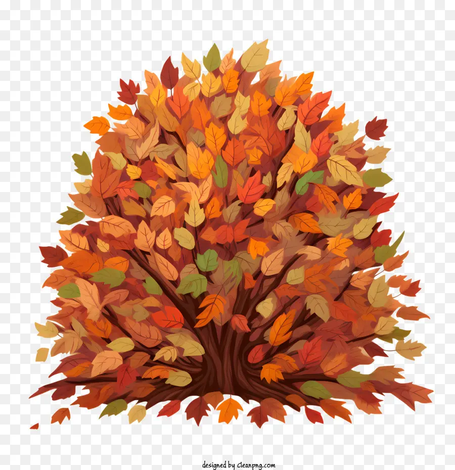 в куче листьев，Осенние Листья PNG
