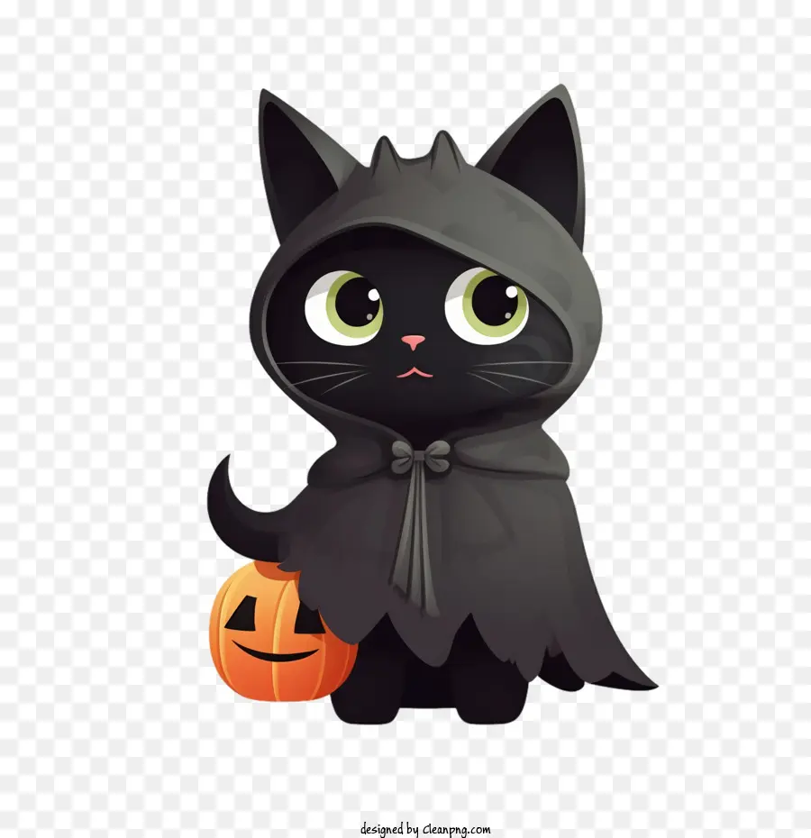 Хэллоуин，Черный кот PNG
