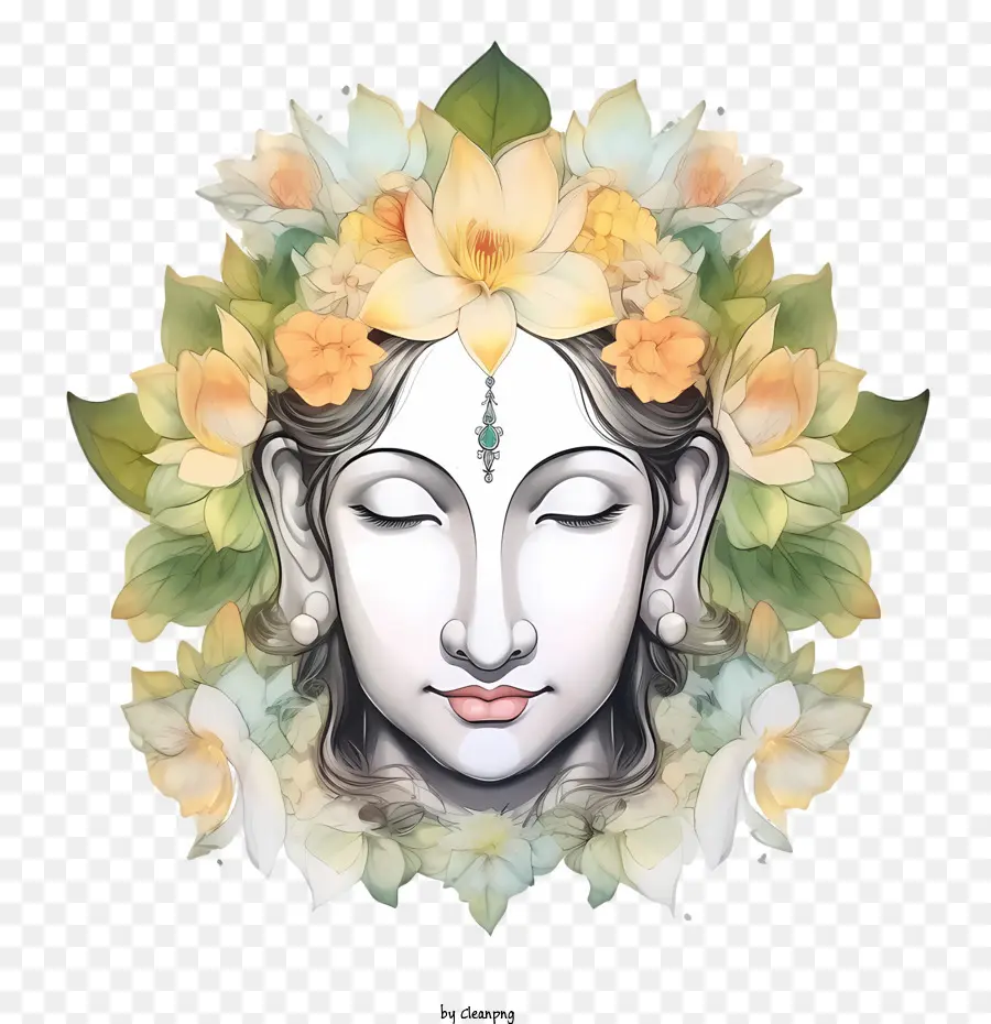 абстрактное лицо，индуистские божества PNG