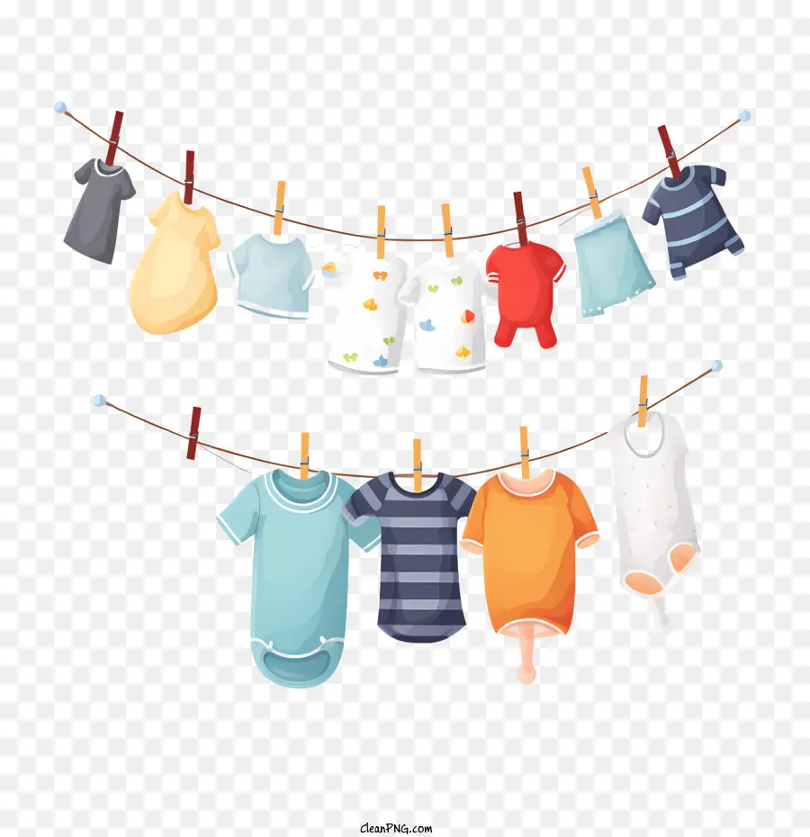 вися одежд，Baby Clothes PNG