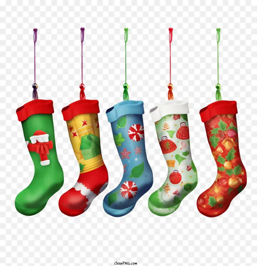 Рождественские Чулки，рождественские носки PNG