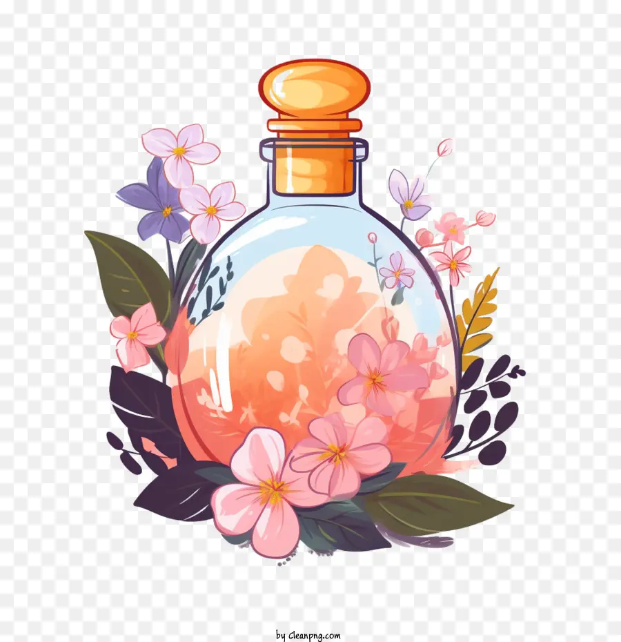 Perfume Bottle，цветок PNG