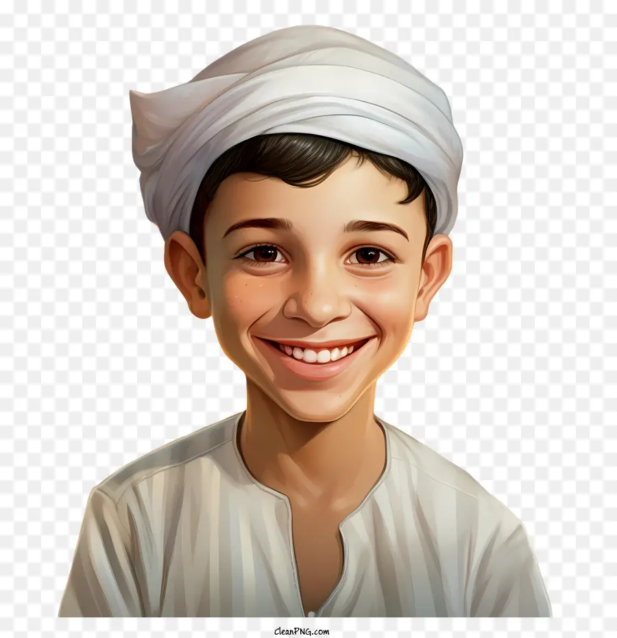 арабского мальчика，Всемирный День Улыбки PNG