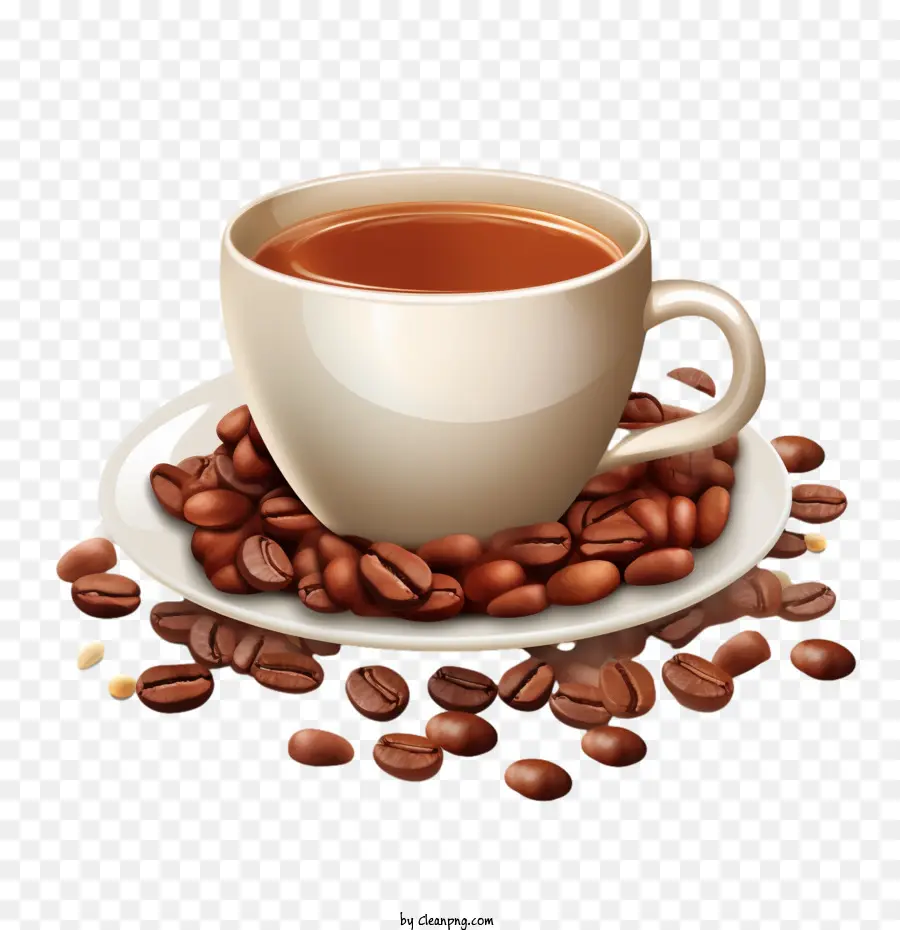 Международный День Кофе，кофе в зернах PNG