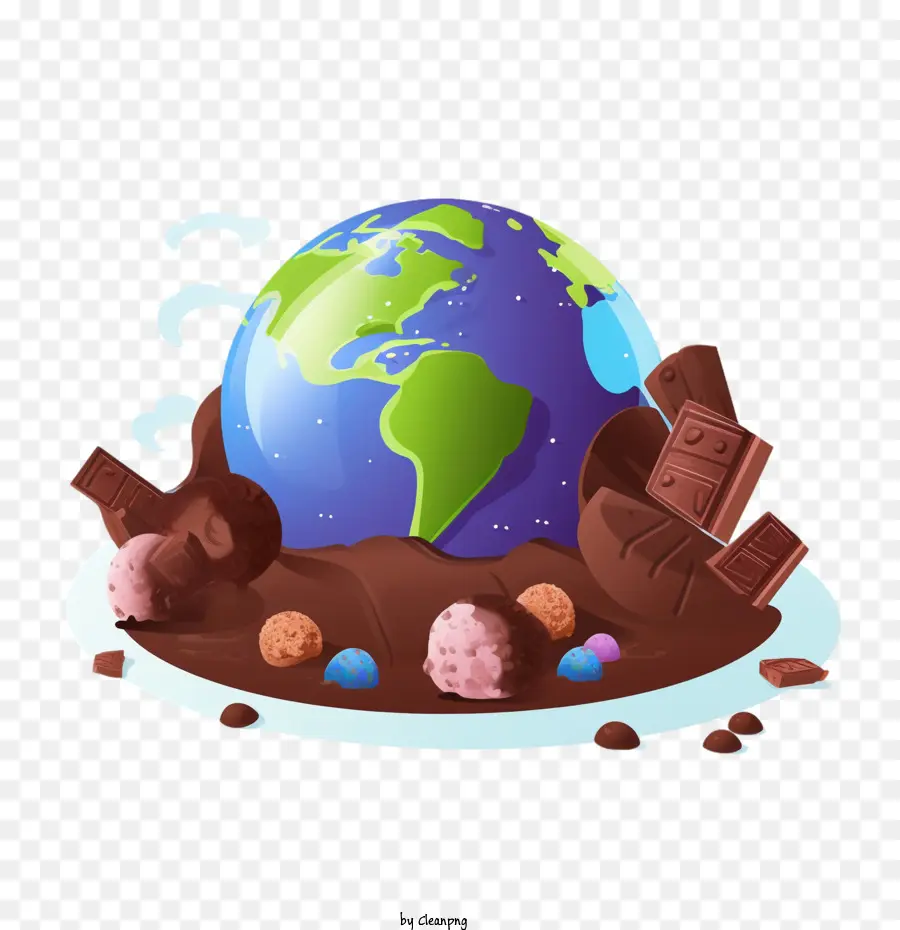 Международный шоколадный день，Глобус PNG