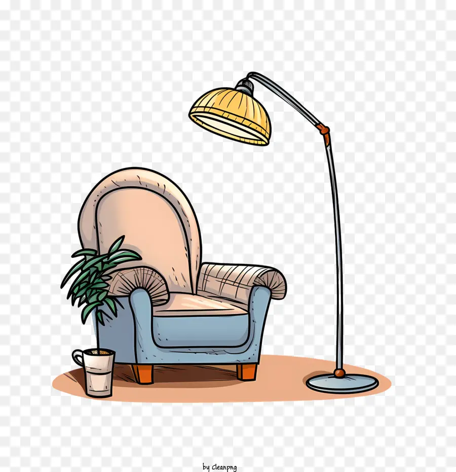 диван и лампа，шезлонг PNG