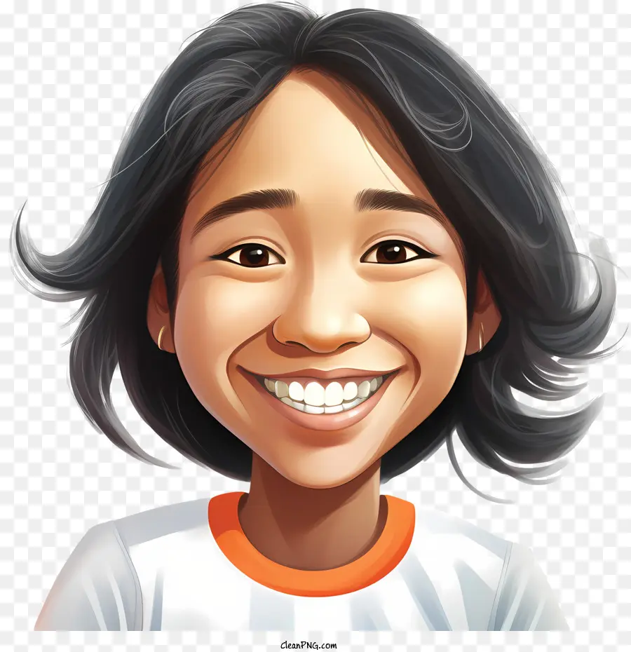 улыбающаяся девушка，Всемирный День Улыбки PNG