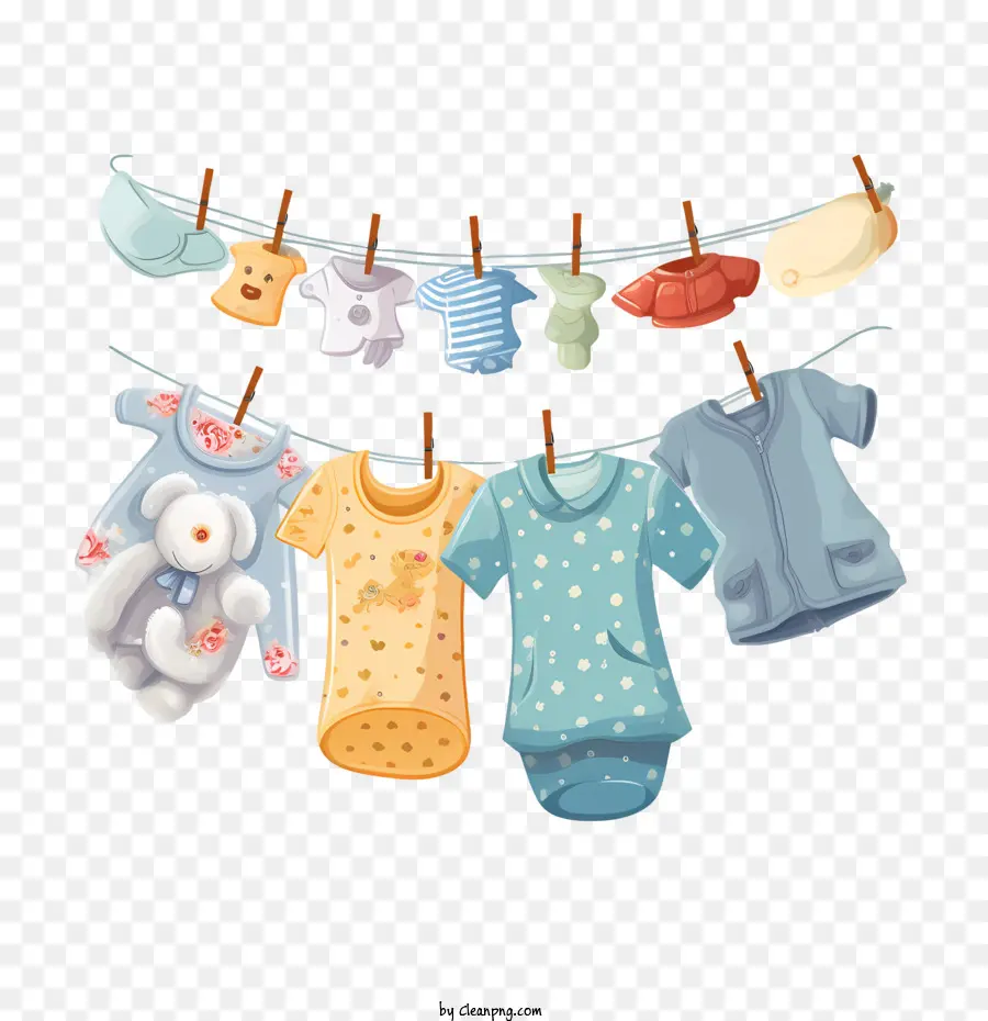 Baby Clothes，веревках PNG