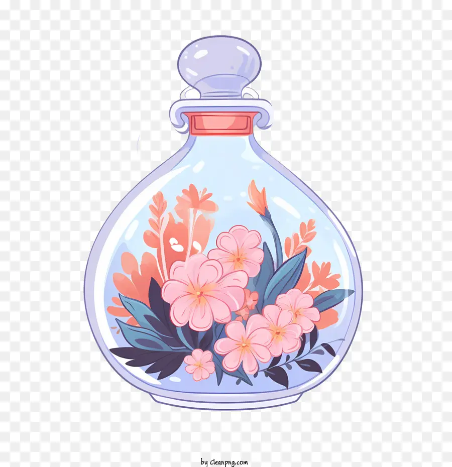 Perfume Bottle，цветочный букет PNG