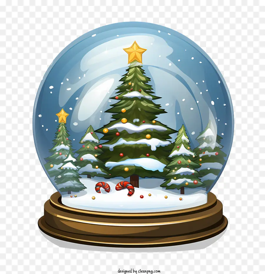 Рождественский снежный мяч，Рождественская елка PNG