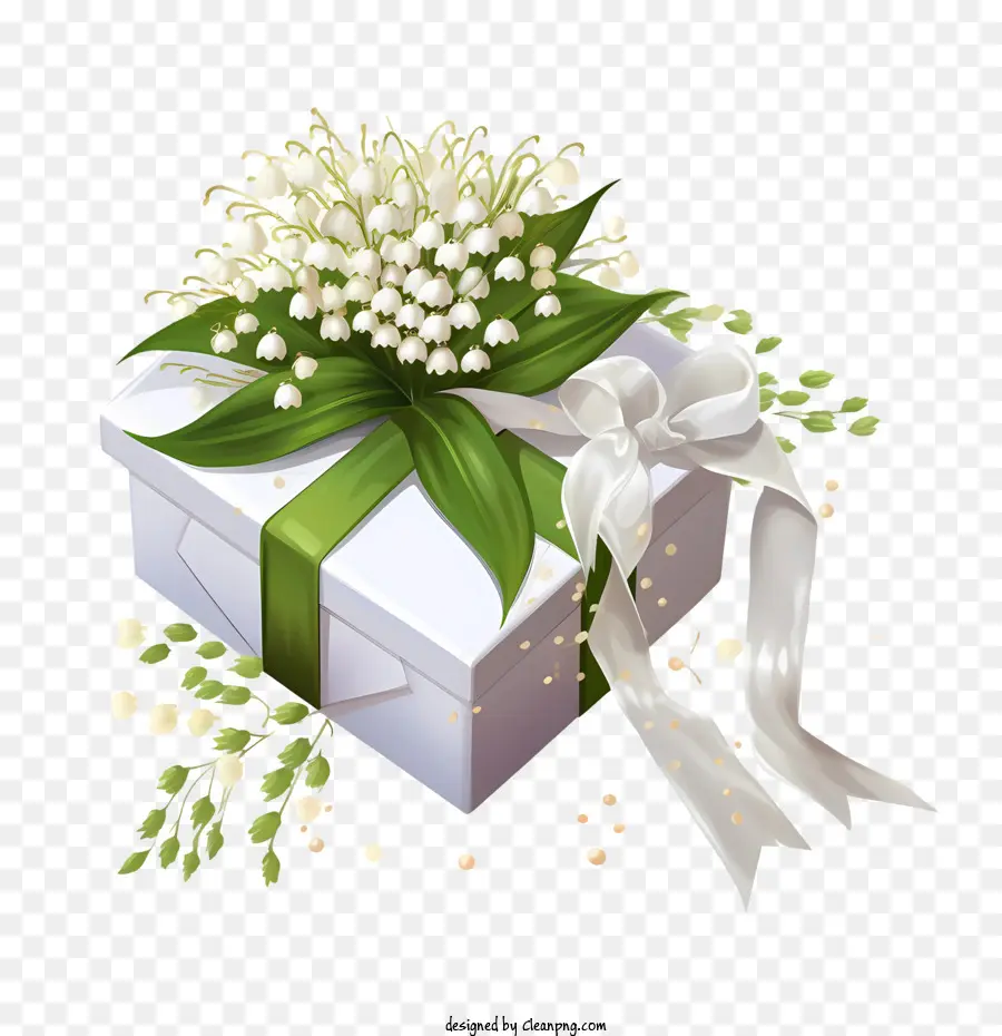 Белая подарочная коробка，Подарок PNG