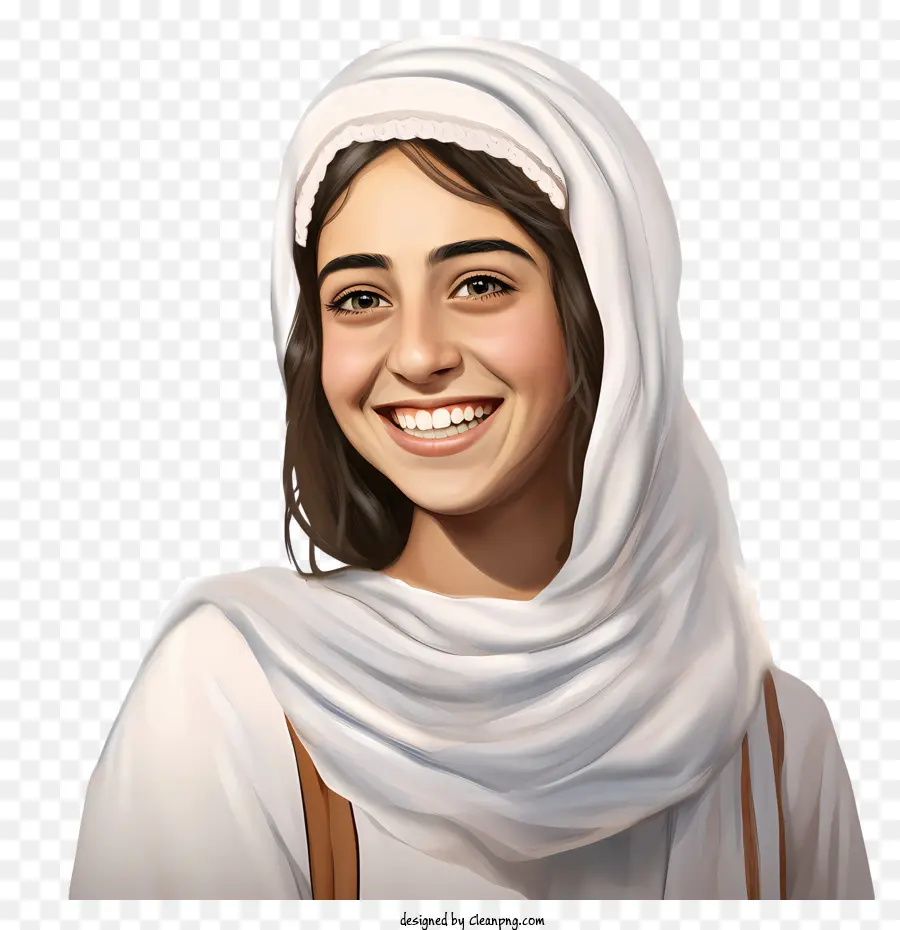 арабская девушка，Всемирный День Улыбки PNG