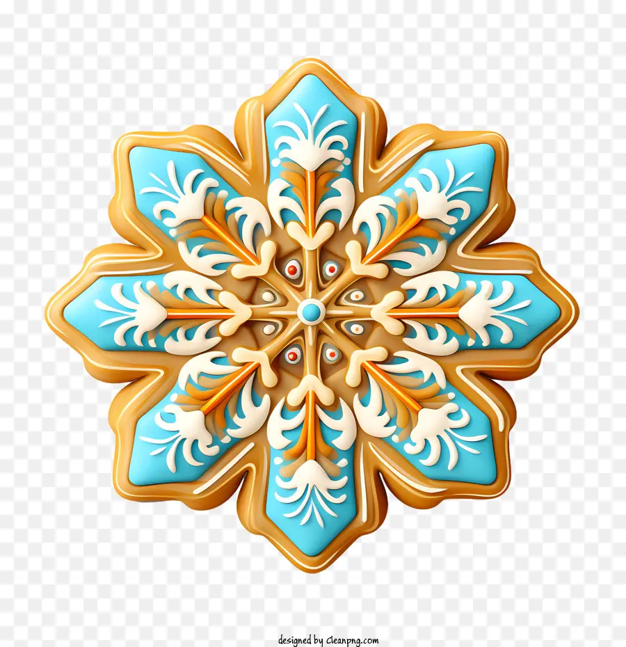 Рождественское снежилочное печенье，Floral Pattern PNG