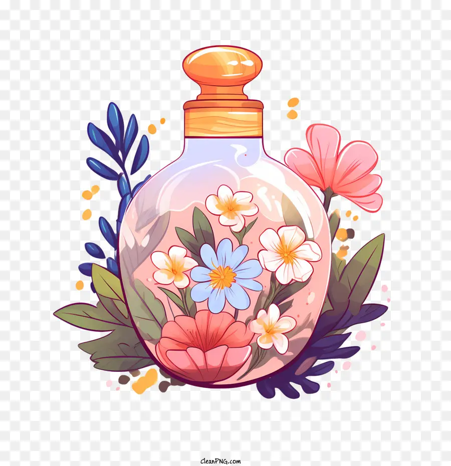Perfume Bottle，цветочные PNG