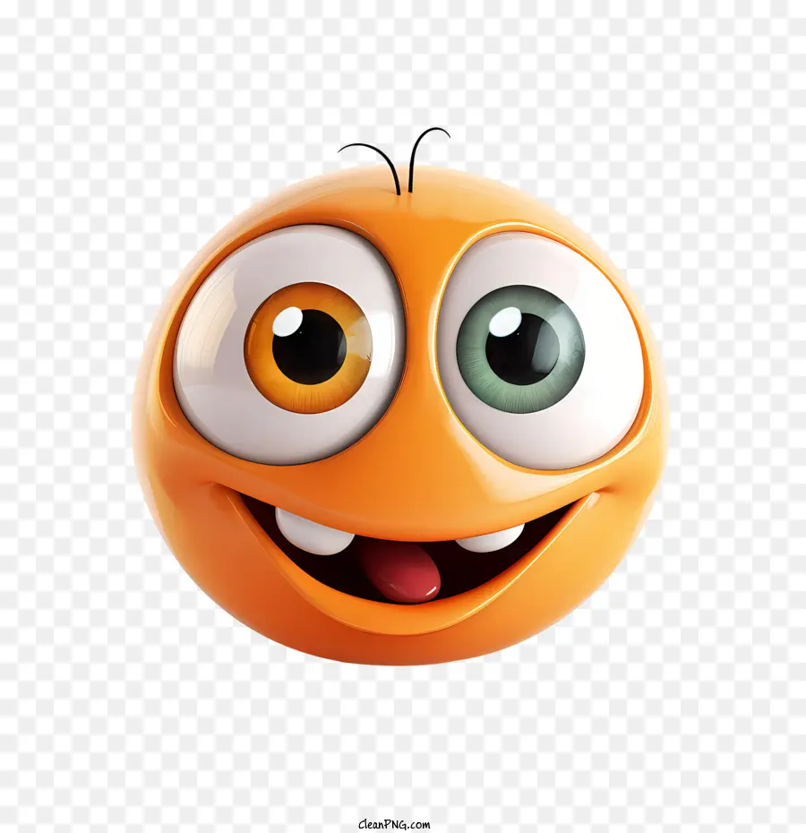 эмодзи лицо，оранжевый PNG