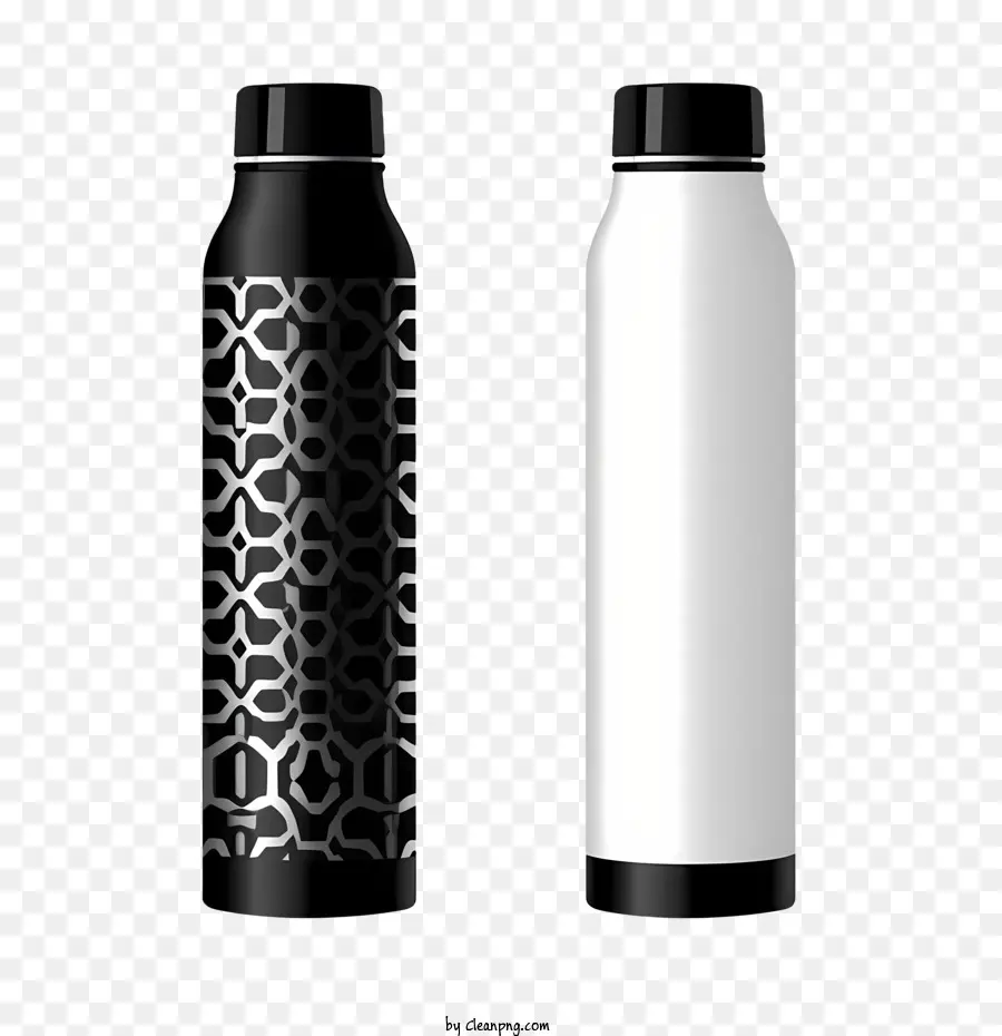 бутылка воды，черный и белый PNG