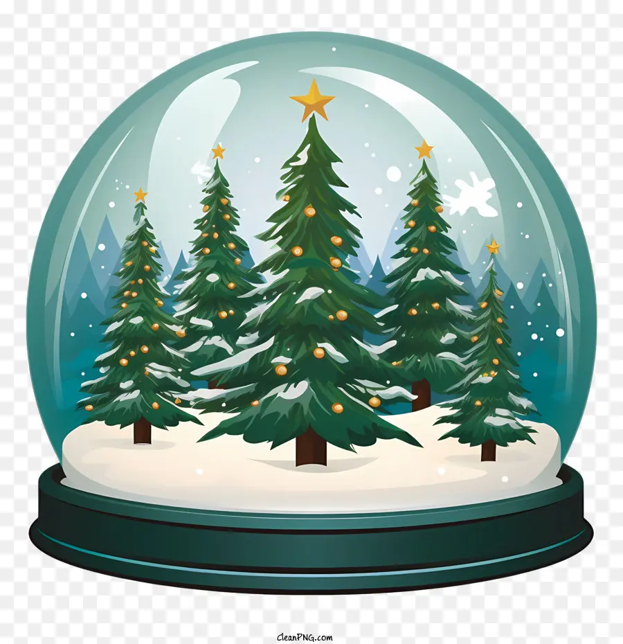 Рождественский снежный мяч，Рождественская елка PNG