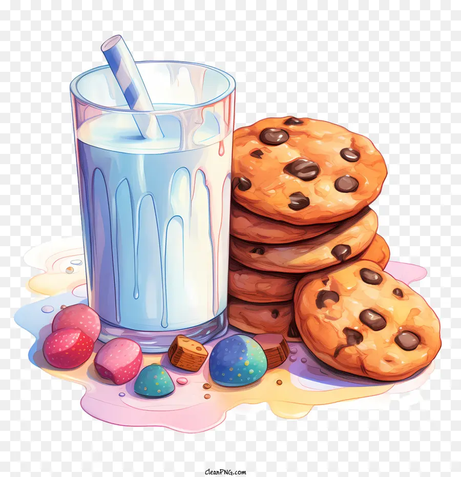 печенье и молоко，Cookies PNG