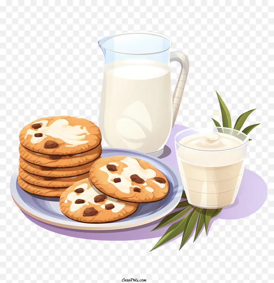 печенье и молоко，молоко PNG